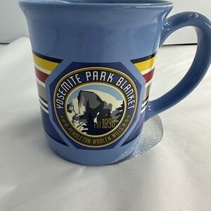 MUG Pendleton Woolen Mills YOSEMITE National Park Blanket 18 Oz Coffee Cup Blue